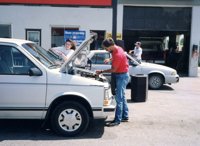 Checking the oil